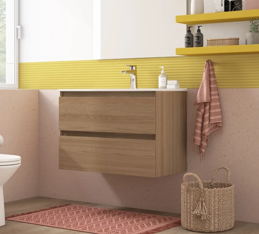 Maple 80 wall-mounted vanity - drawers
