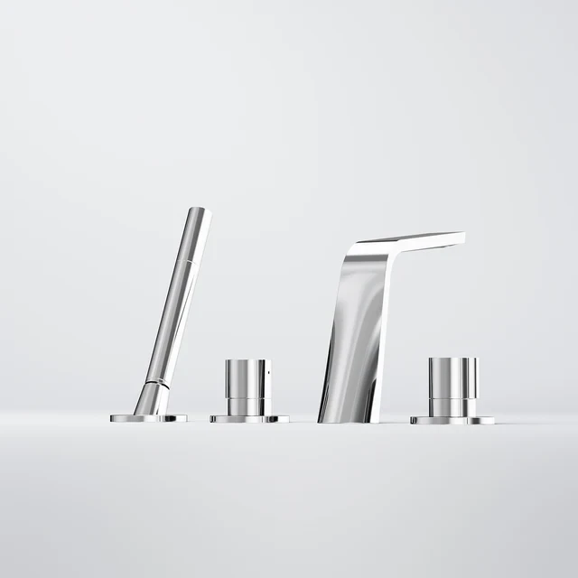 4-hole deck mounted bath mixer - Image 9