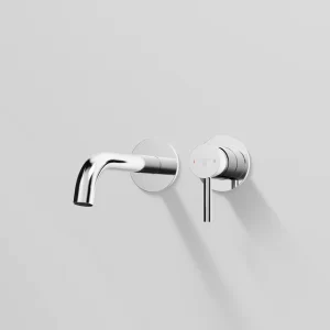 Wall mounted single lever basin mixer