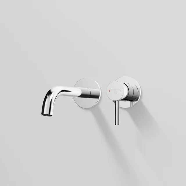 Wall mounted single lever basin mixer