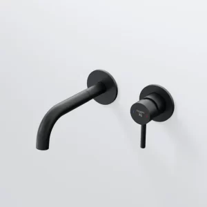Wall mounted single lever basin mixer (Finish set)
