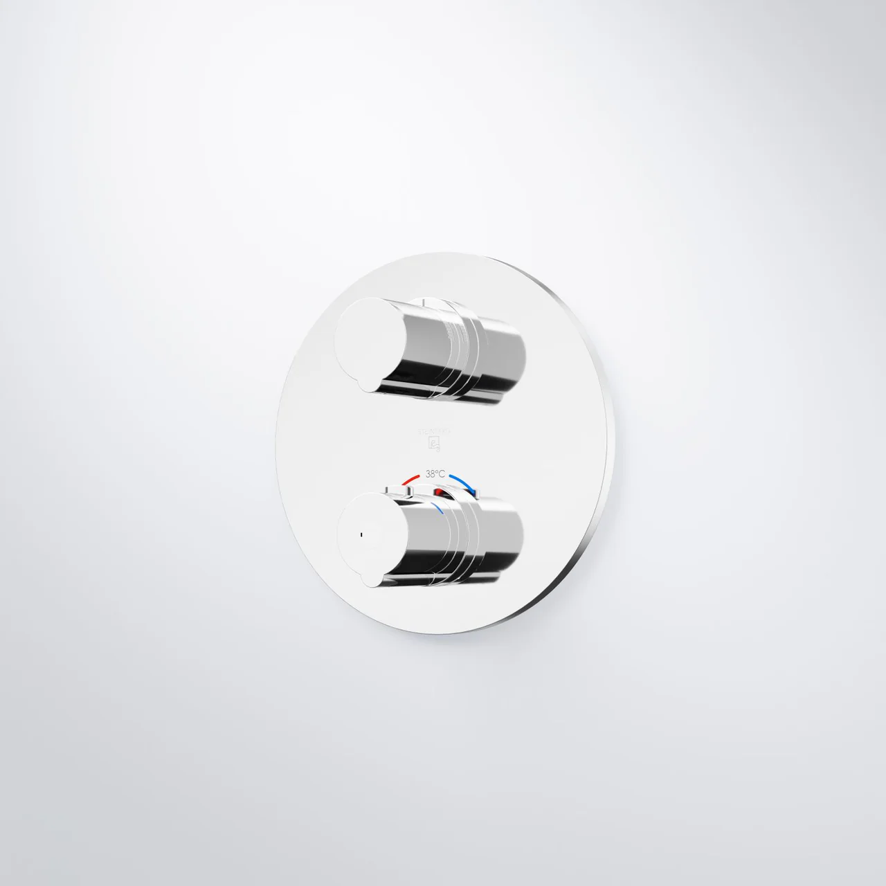 Finish set for concealed thermostatic mixer with 2 way diverter