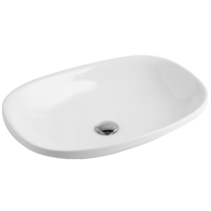 Inset/semi-recessed basin 60×40 cm
