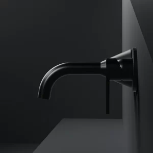 Wall mounted single lever basin mixer